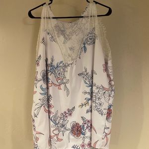 White lace tank